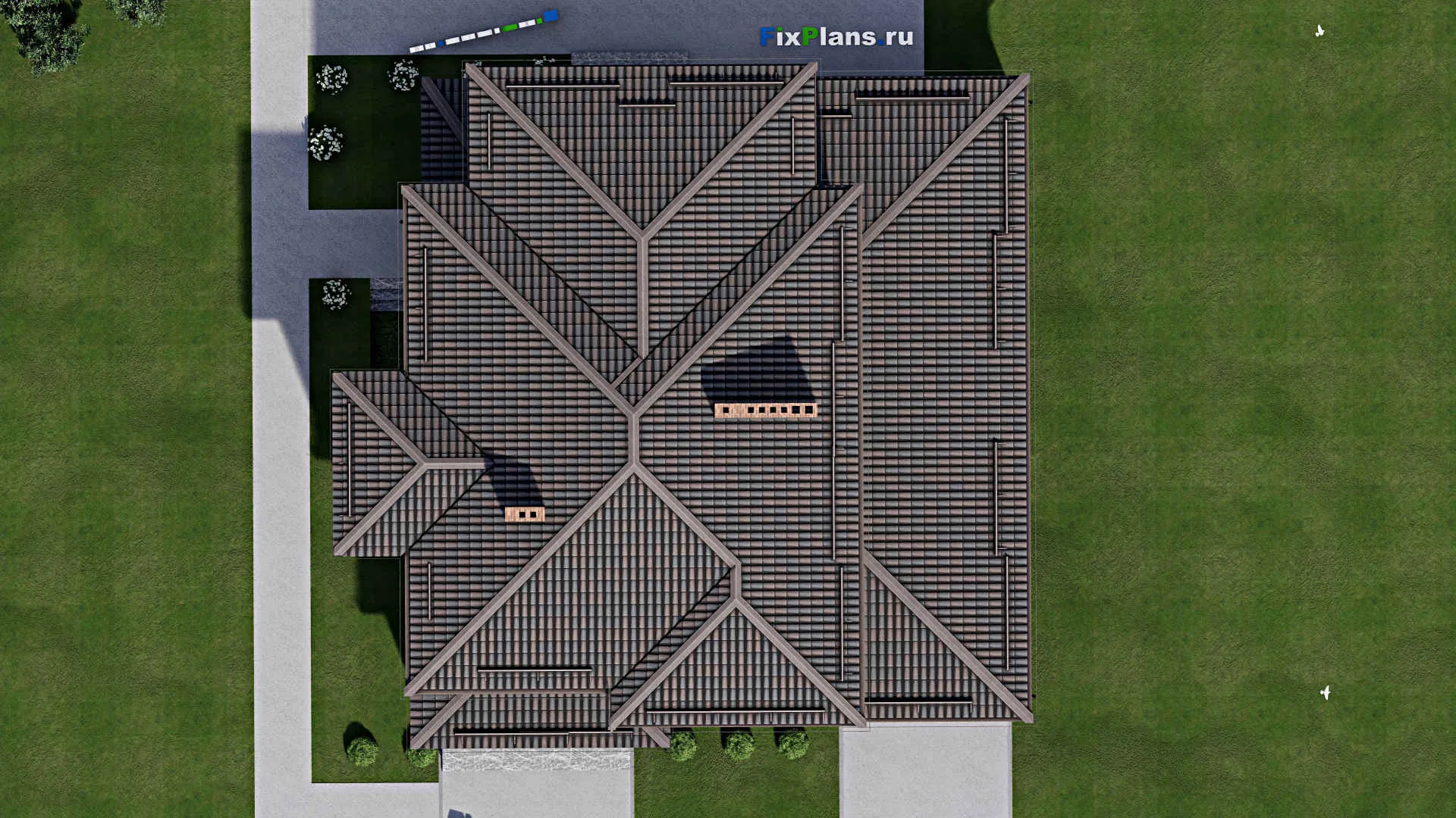 F-2978 - Проект двухэтажного дома 13 на 17, площадью 270 м² с террасой, балконом и 3 спальнями