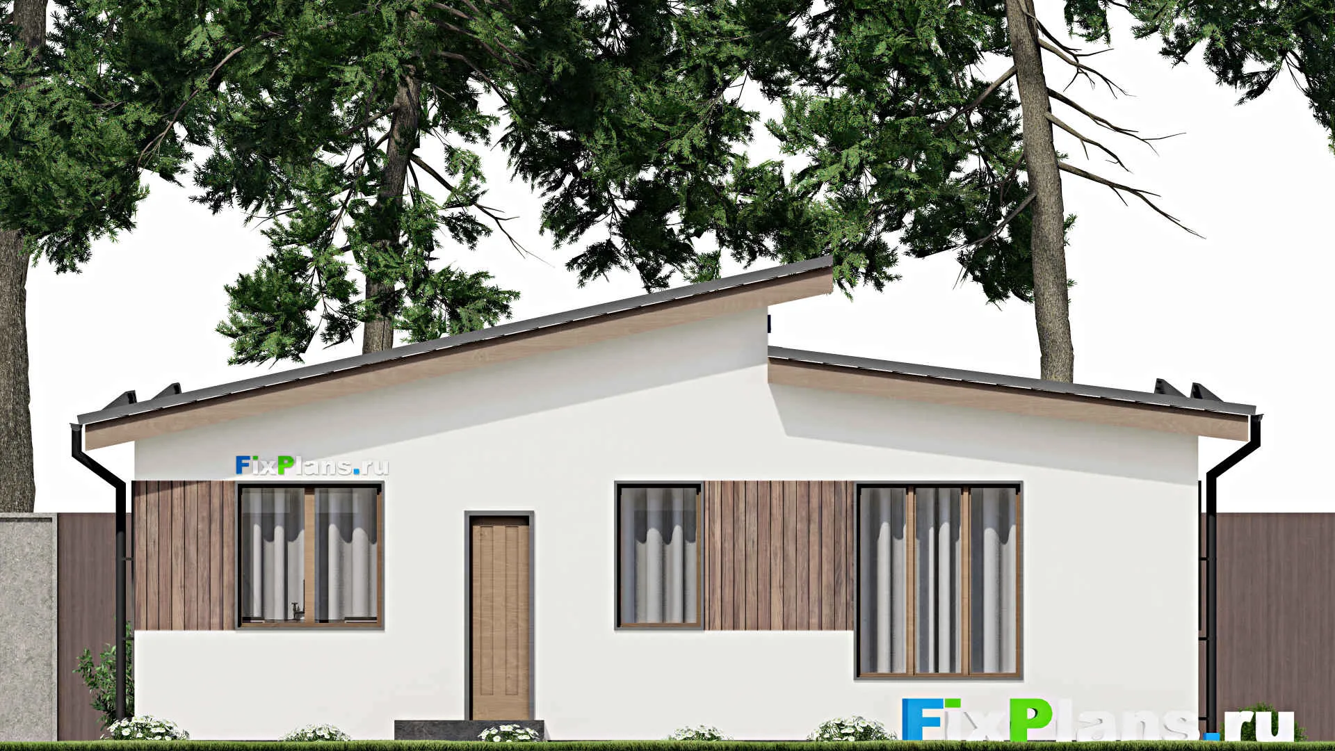 F-4778 - Проект одноэтажного дома 9 на 11, площадью 100 м² с 2 спальнями