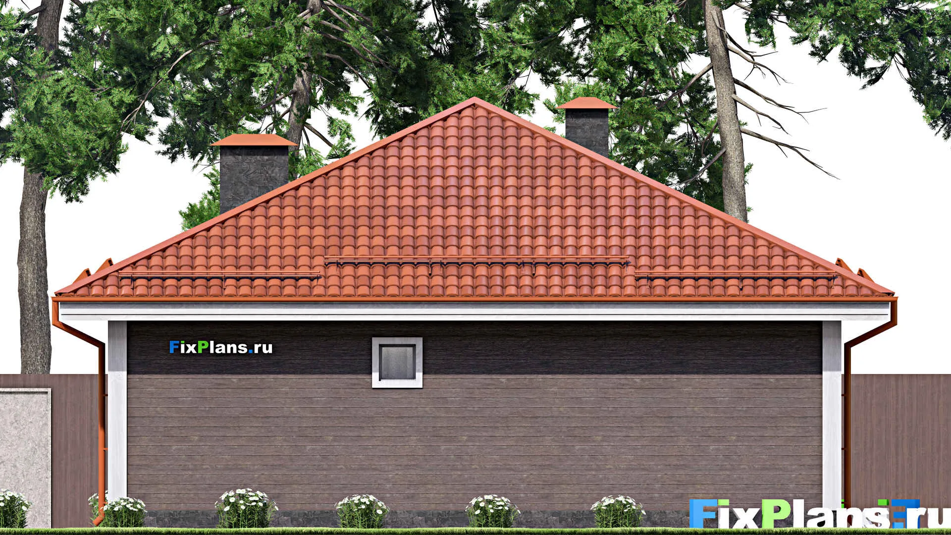 F-15335 - Проект бани 11 на 12, площадью 100 м² с комнатой отдыха и санузлом