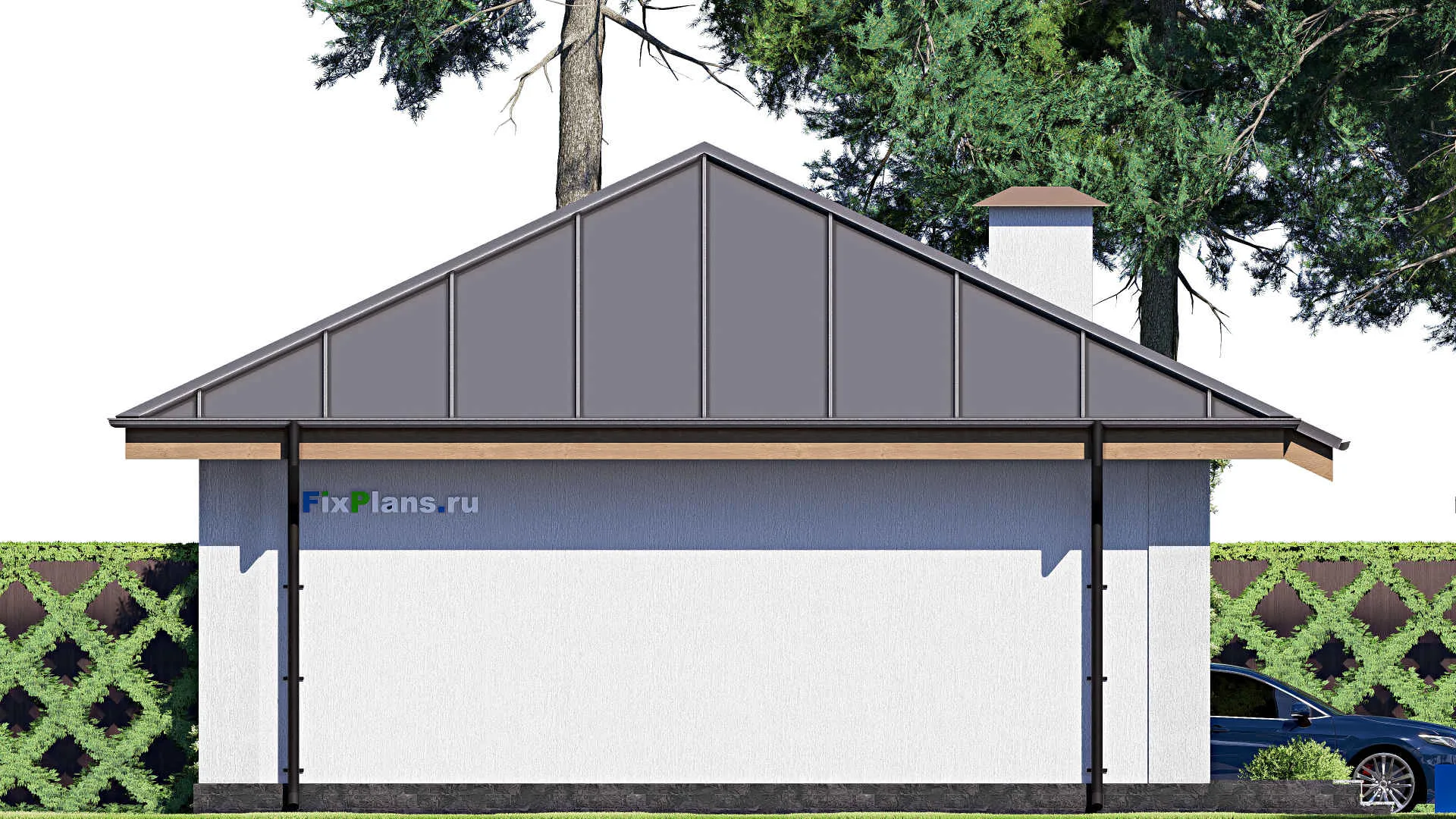 F-18107 - Проект одноэтажного дома 10 на 12, площадью 90 м² с 2 спальнями