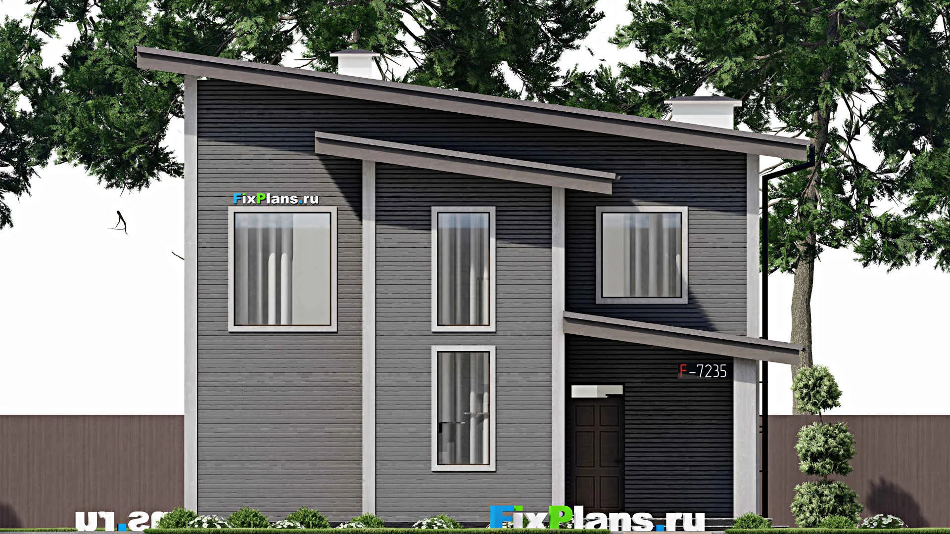 F-7235 - Планы дома с мансардой 11 на 13, площадью 160 м² с 4 спальнями