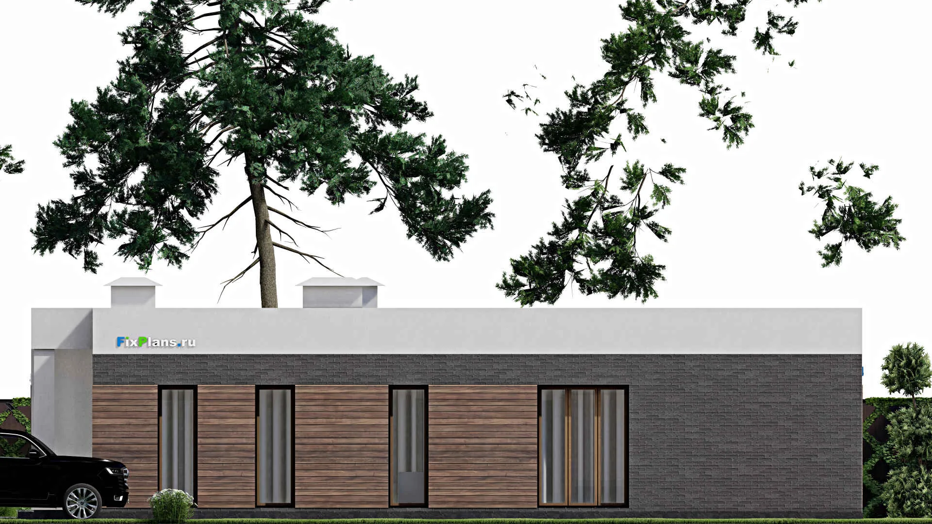 F-5750 - Проект одноэтажного дома 10 на 17, площадью 130 м² с 3 спальнями