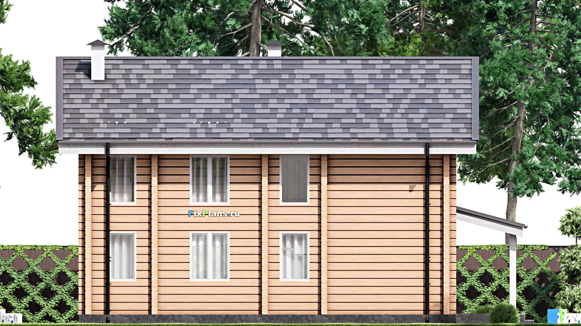 F-12518 - Проект дома с мансардой 10 на 14, площадью 170 м² с 5 спальнями