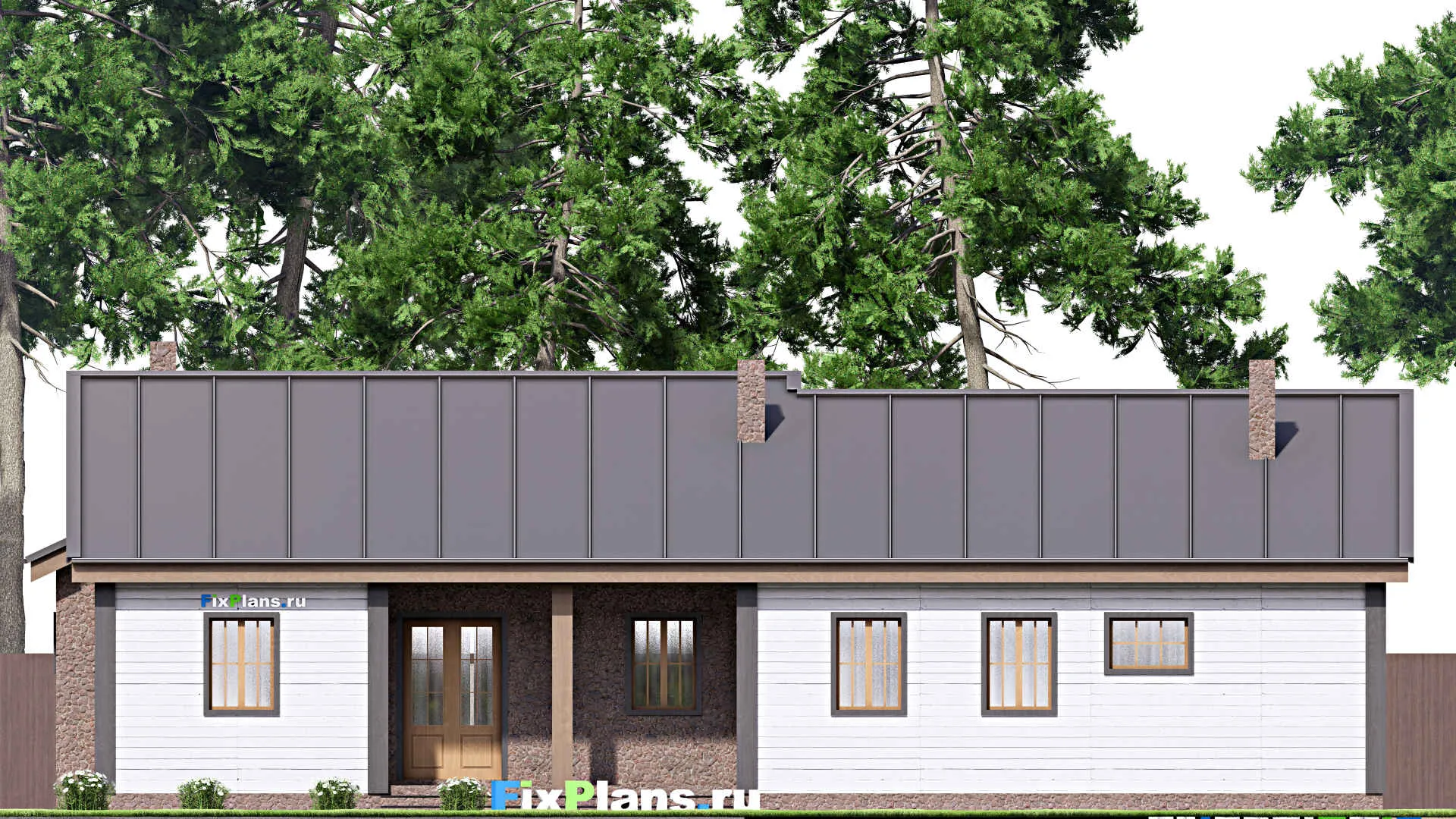 F-16397 - Проект одноэтажного дома 15 на 20, площадью 200 м² с 3 спальнями