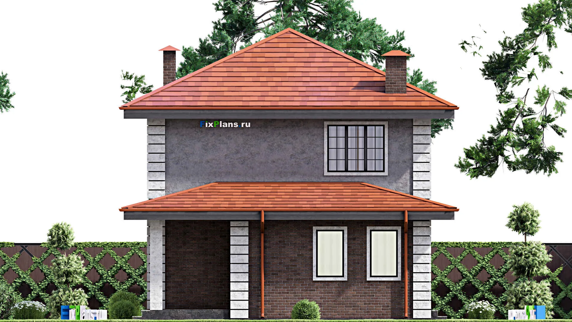 F-14795 - Проект двухэтажного дома 9 на 12, площадью 130 м² с 3 спальнями