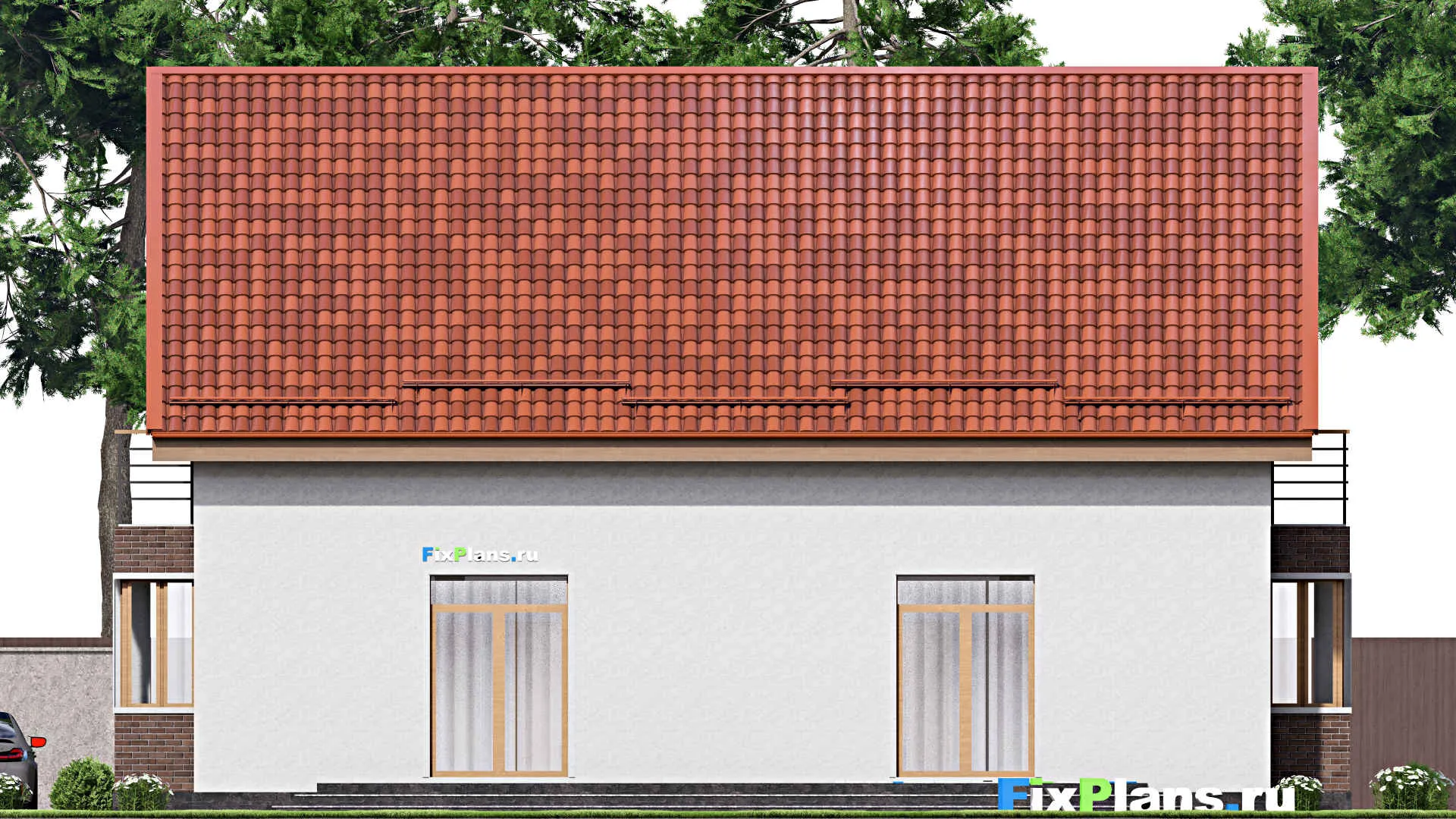 F-16271 - Проект дома с мансардой 14 на 17, площадью 320 м² с 6 спальнями